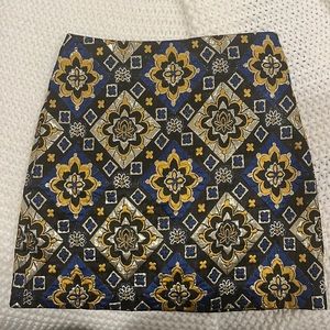 Loft Patterned A-Line skirt